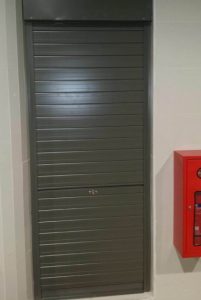 Hawker Centre Food Stall Side Entrance Powder Coated Aluminium Shutters