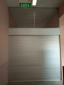 2 Sets of Aluminium Roller Shutter with Fixed Grille Installed for Primary School in Compassvale