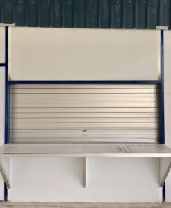 3 Sets of Manually Operated Aluminium Roller Shutters for Counter at Hougang Bus Depot Canteen