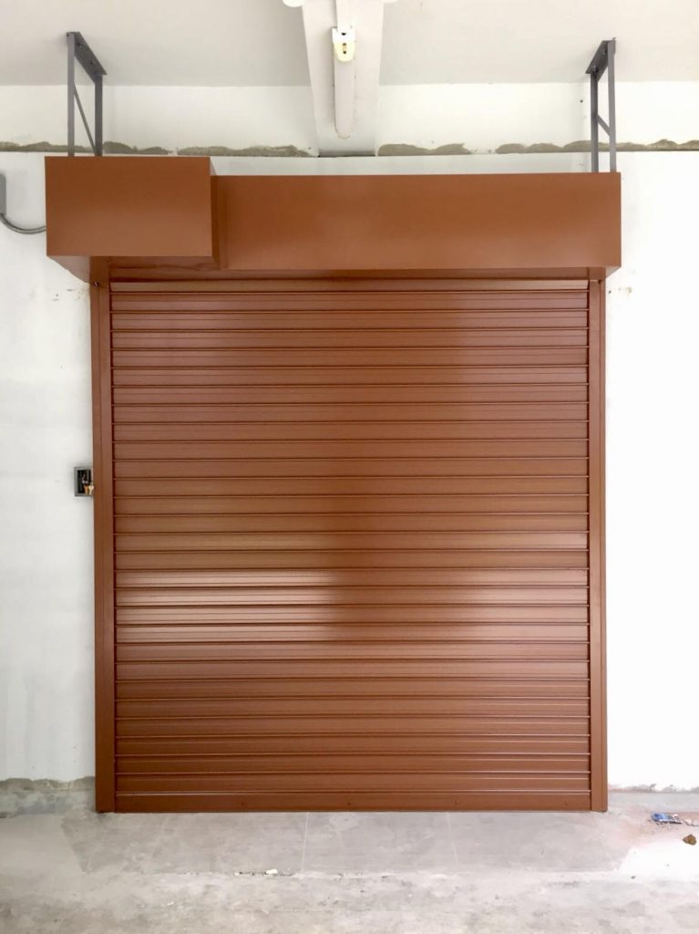 Powder Coated Motorised Operated Aluminium Roller Shutters Supplied & Installed for Preschool