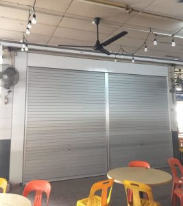 4 Sets of New Manually Operated Aluminium Roller Shutter (Natural Anodised Finishing) for Canteen at Third Lok Yang Rd (total of 8 panels with removable center mullion)